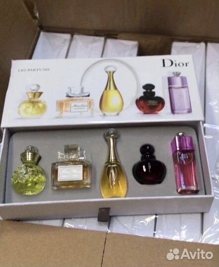 Подарочный набор духов dior LES parfums 5 в 1