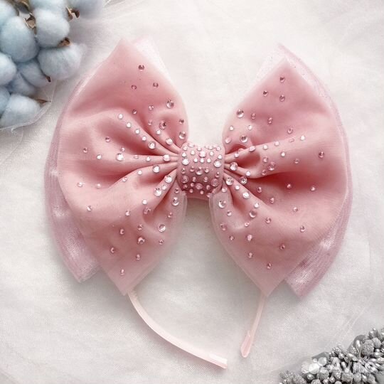 Ободок с большим бантом Кукла