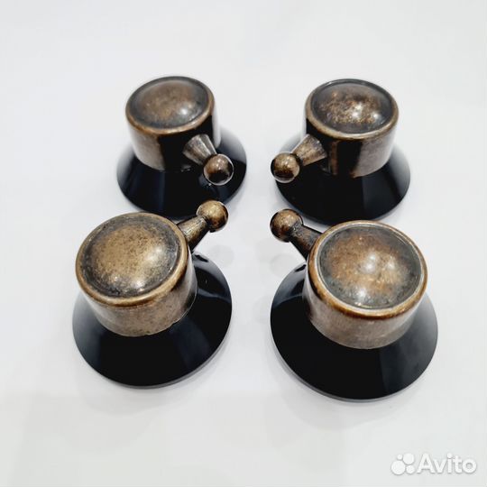 Ручки для варочной панели пластиковые верх бронзов