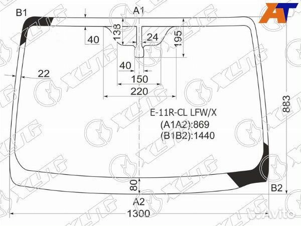 Стекло лобовое nissan note