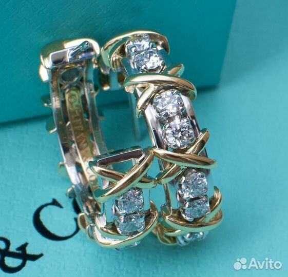 Tiffany Серьги-кольца Twenty Stone Schlumberger