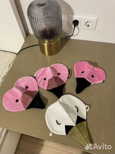 Маска карнавальная фламинго