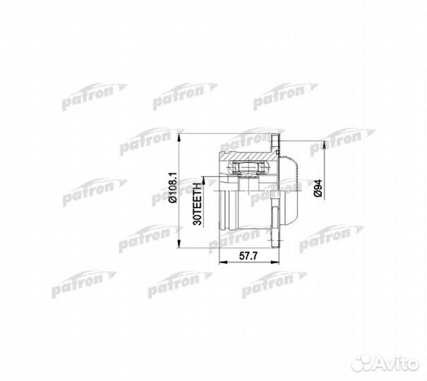 Шрус внутр лев/прав к-кт skoda octavia