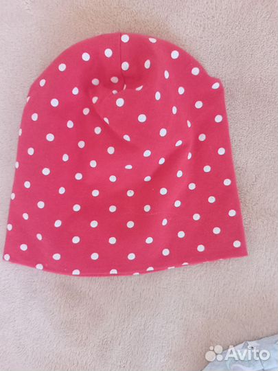 Шапка трикотажная на девочку 2-5 лет
