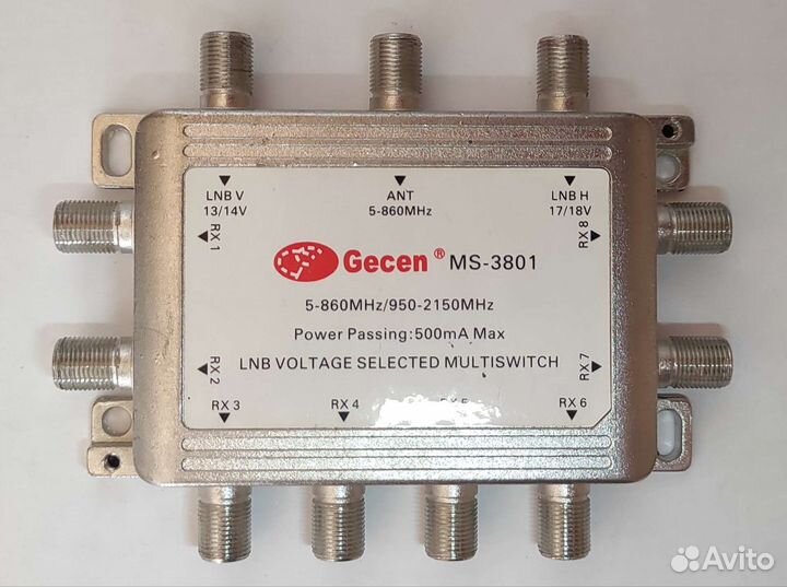 Спутниковый радиальный мультисвитч Gecen MS-3801