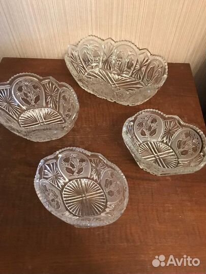 Конфетница, ваза, салатник, подсвечник хрусталь