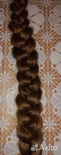 Шиньон коса из натуральных волос 82 см