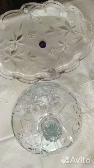 Посуда хрусталь блюдо, конфетницы, вазы и др