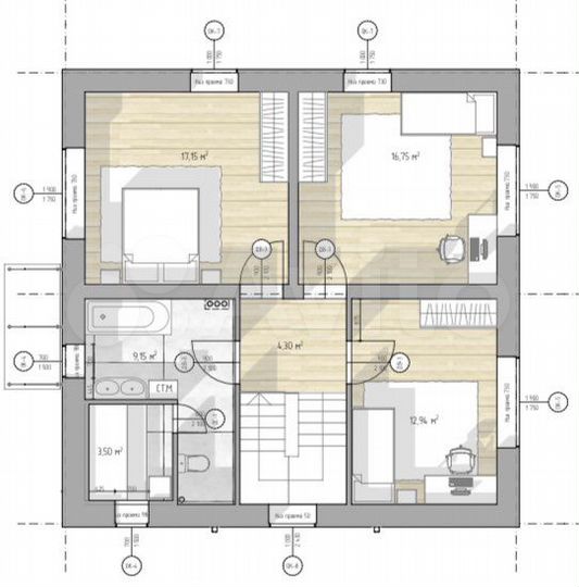 Дом 143 м² на участке 8,5 сот.