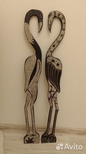 Статуэтка розовый фламинго. Фигура из Африки