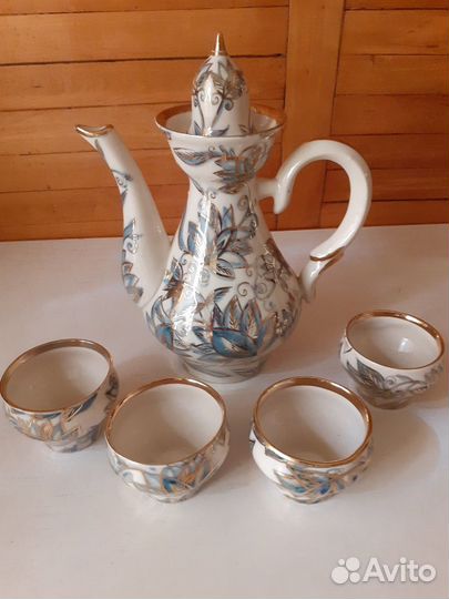 Кофейный набор, фарфор, СССР,Кисловодск