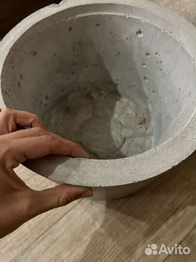 Бетонное кашпо loft