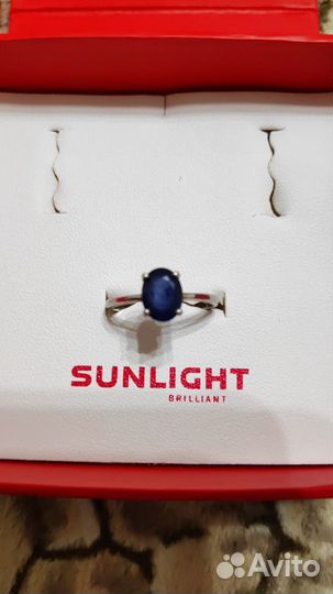 Кольцо с натуральным сапфиром