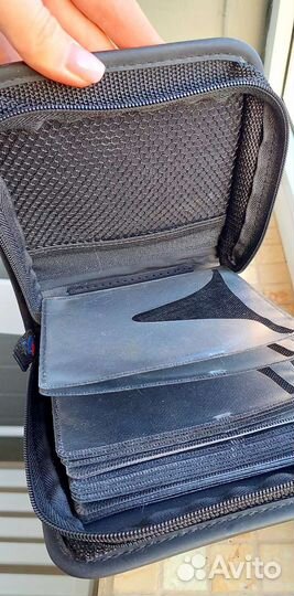 Сумка для cd дисков бирюзовая, бу