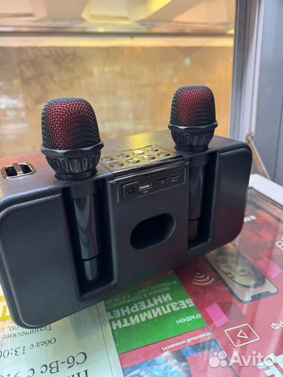 Колонка - караоке с 2-мя микрофонами Marhel