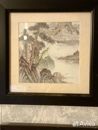 Литография-Гравюра картина под стеклом