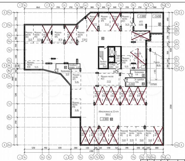 Машиноместо, 14 м²