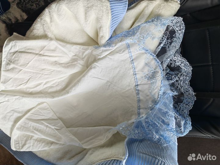 Комплект на выписку зимний вязаный