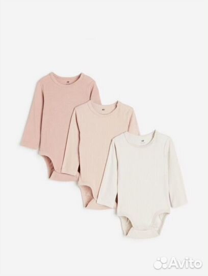 Боди для девочки hm в рубчик 62 80 92