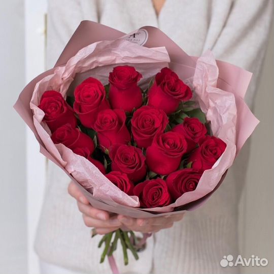 Букет из 15 роз с бесплатной доставкой