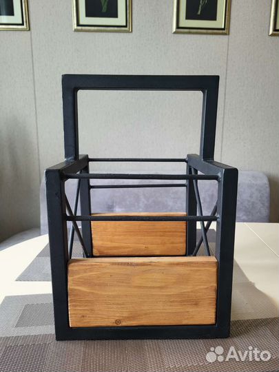 Ящик для бутылок лофт (бутылочница)