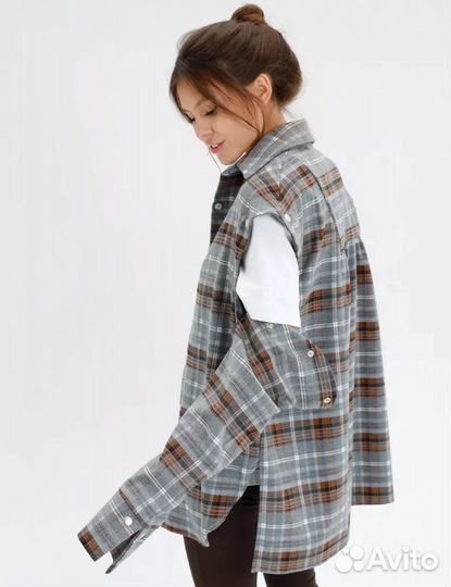 Рубашка клетчатая оверсайз