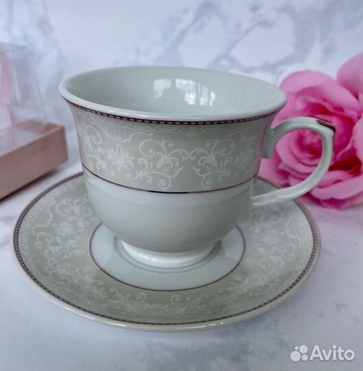 Чашка с блюдцем набор чайная пара