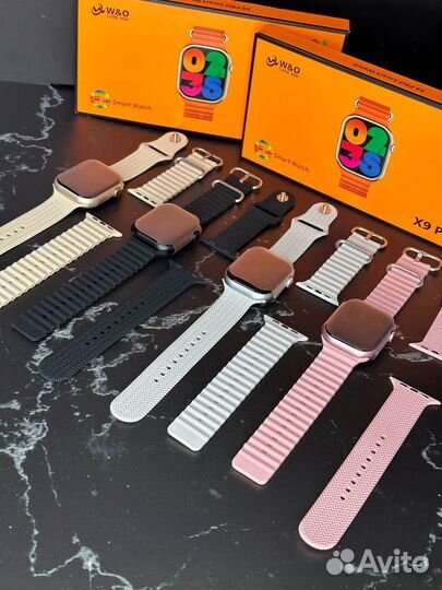 Смарт часы Apple Watch X9 Pro 45mm золотые
