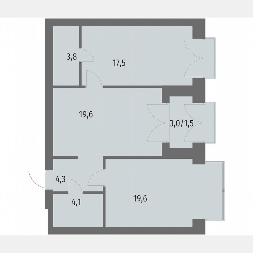 2-к. квартира, 70,7 м², 13/13 эт.