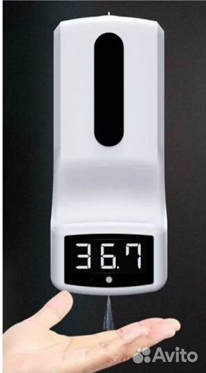 Дозатор для мыла и антисептика с термометр