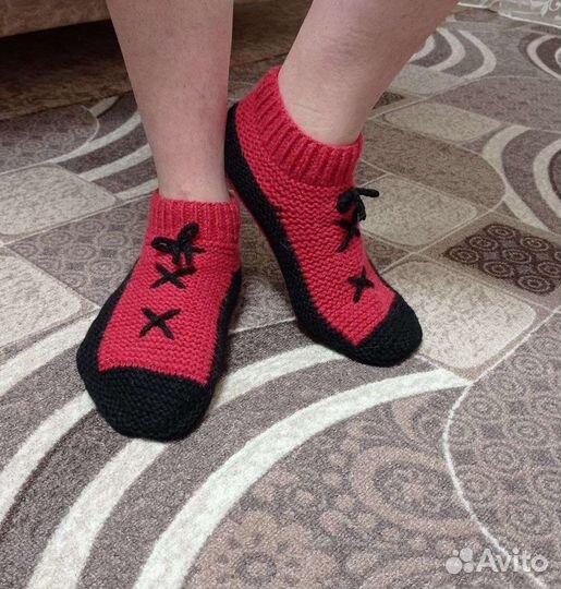 Носки ручной вязки шерстяные