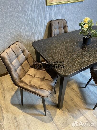 Большой кухонный стол и стулья