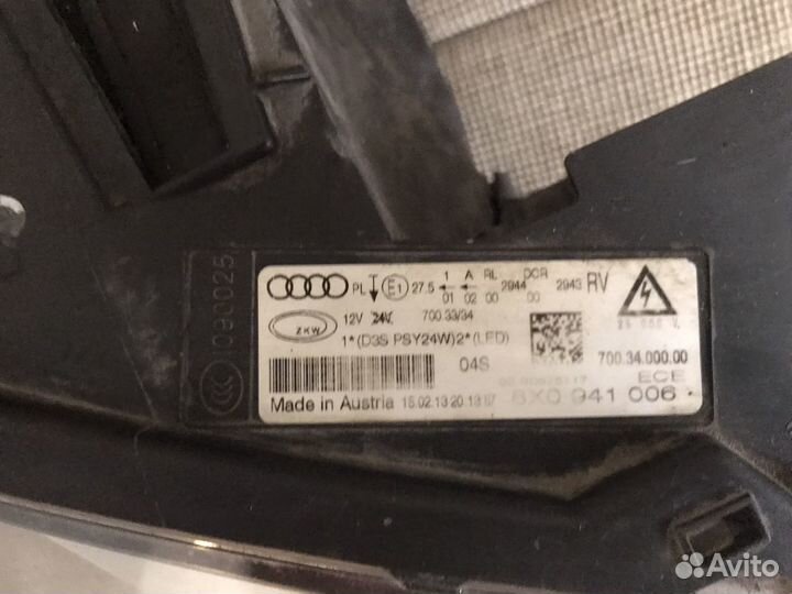 Фара правая audi a1 x8
