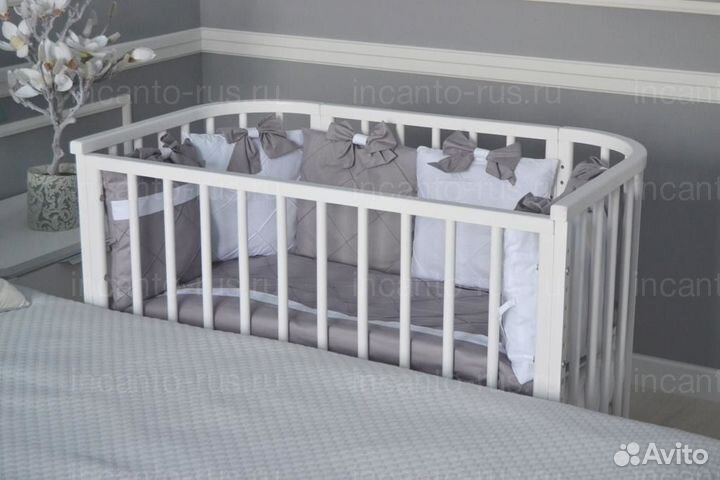 Приставная кроватка Incanto Leeloo белая