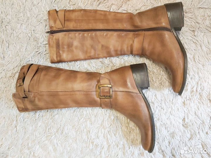 Сапоги осенние натуральная кожа 37