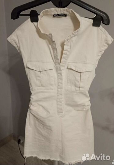 Джинсовое платье zara