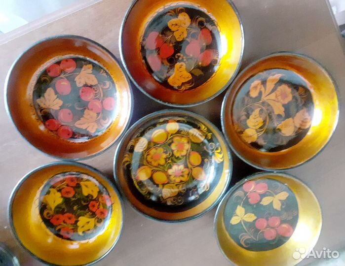 Миски деревянные роспись Кжель