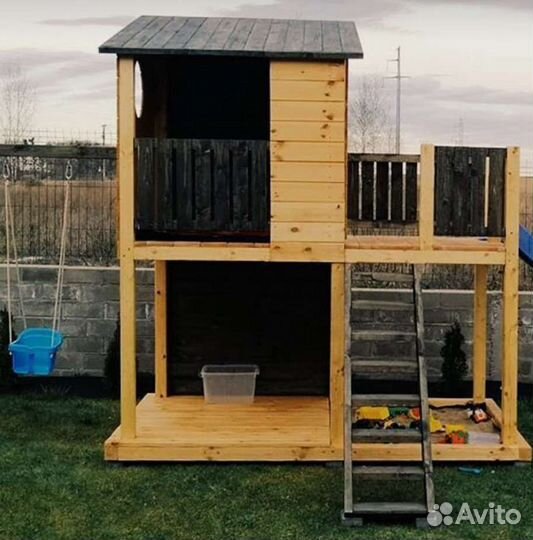 Детская игровая площадка деревянная