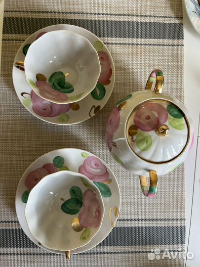 Сахарница, Чашки Блюдца, сервиз СССР дулево