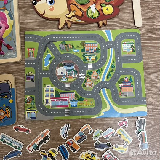 Пазлы вкладыши, магнитная игра 0-3 года