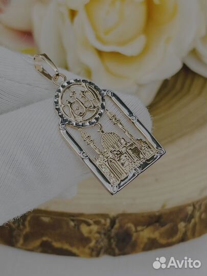 Золотая подвеска мусульманская Мечеть