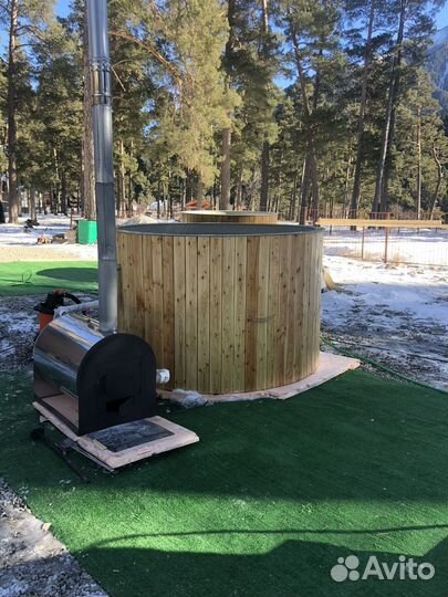 Банный чан, купель на дровах