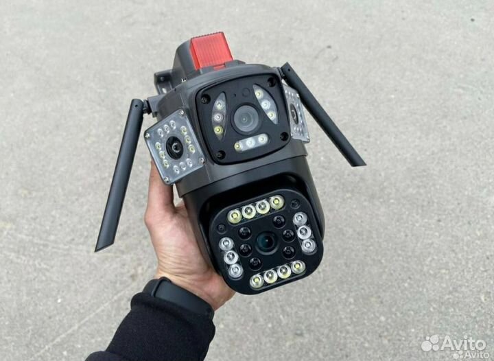 Уличная 4G камера видеонаблюдения 4 объектива