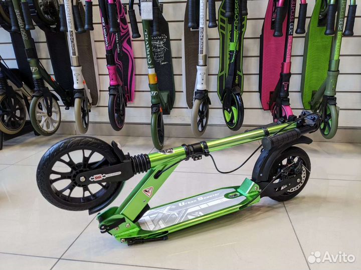 Самокат Urban Scooter с дисковым тормозом, зеленый