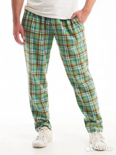 Штаны в клетку широкие