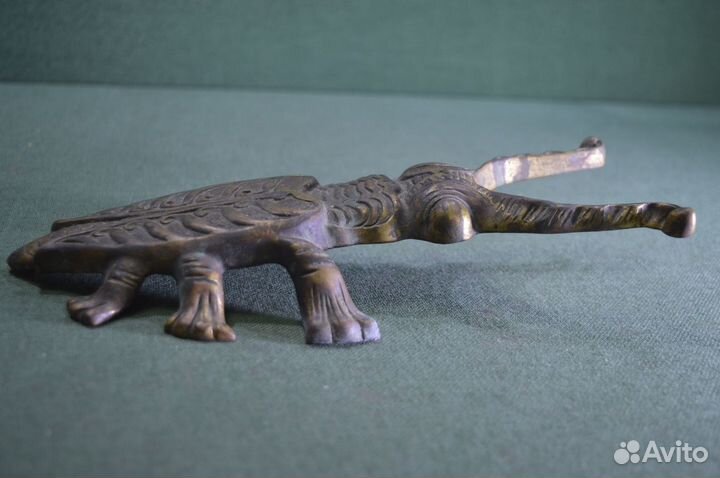 Ложка латунная массивная для снятия обуви 