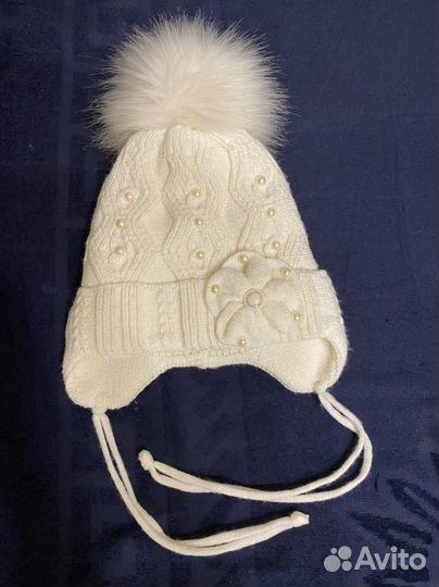 Зимняя шапка на девочку 44-46р