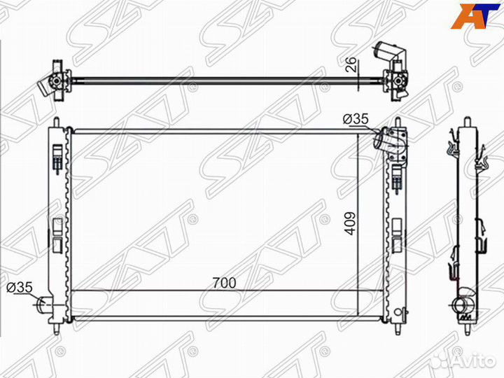 Радиатор охлождения Mitsubishi ASX Lancer X 4007