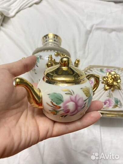 Самовар гжель сахарница СССР