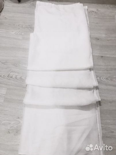 Тюль белая шифон